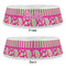 Pink & Green Paisley and Stripes Plastic Pet Bowls - Large - APPROVAL