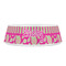 Pink & Green Paisley and Stripes Plastic Pet Bowls - Small - FRONT