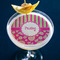 Pink & Green Paisley and Stripes Printed Drink Topper - Large - In Context