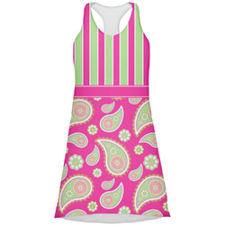 Pink & Green Paisley and Stripes Racerback Dress - X Small