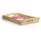 Pink & Green Paisley and Stripes Serving Tray Wood Small - Corner