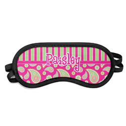 Pink & Green Paisley and Stripes Sleeping Eye Mask (Personalized)