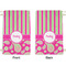 Pink & Green Paisley and Stripes Small Laundry Bag - Front & Back View