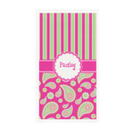 Pink & Green Paisley and Stripes Guest Paper Towels - Full Color - Standard (Personalized)