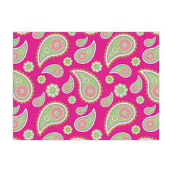 Pink & Green Paisley and Stripes Large Tissue Papers Sheets - Heavyweight