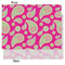 Pink & Green Paisley and Stripes Tissue Paper - Heavyweight - Medium - Front & Back