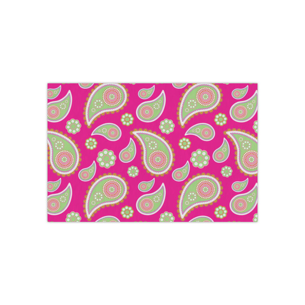 Custom Pink & Green Paisley and Stripes Small Tissue Papers Sheets - Heavyweight