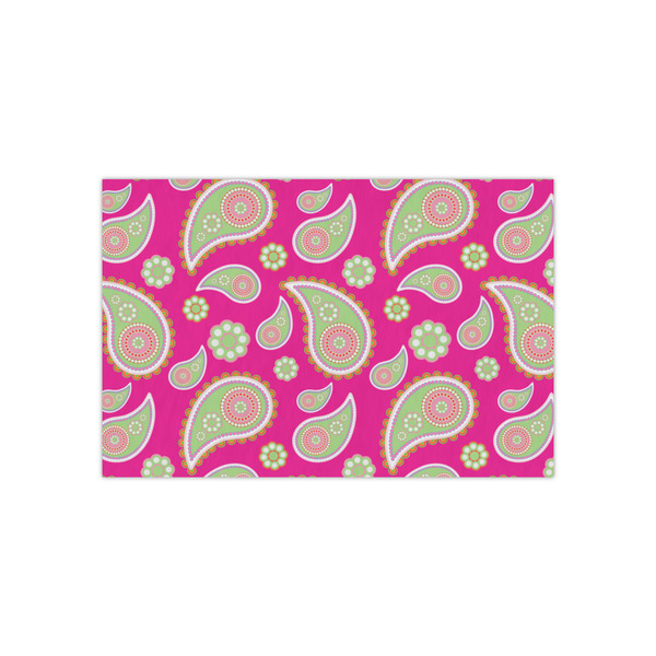 Custom Pink & Green Paisley and Stripes Small Tissue Papers Sheets - Lightweight