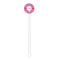 Pink & Green Paisley and Stripes White Plastic 5.5" Stir Stick - Round - Single Stick