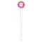 Pink & Green Paisley and Stripes White Plastic 7" Stir Stick - Round - Single Stick