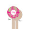 Pink & Green Paisley and Stripes Wooden 7.5" Stir Stick - Round - Single Sided - Front & Back