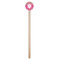 Pink & Green Paisley and Stripes Wooden 7.5" Stir Stick - Round - Single Stick