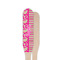 Pink & Green Paisley and Stripes Wooden Food Pick - Paddle - Single Sided - Front & Back