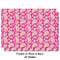 Pink & Green Paisley and Stripes Wrapping Paper Sheet - Double Sided - Front