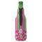 Pink & Green Paisley and Stripes Zipper Bottle Cooler - BACK (bottle)