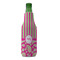 Pink & Green Paisley and Stripes Zipper Bottle Cooler - FRONT (bottle)