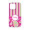 Pink & Green Paisley and Stripes iPhone 13 Mini Case - Back