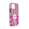 Pink & Green Paisley and Stripes iPhone 13 Mini Tough Case - Angle