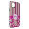 Pink & Green Paisley and Stripes iPhone 14 Plus Tough Case - Angle