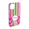 Pink & Green Paisley and Stripes iPhone 15 Pro Case - Angle