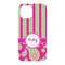 Pink & Green Paisley and Stripes iPhone 15 Pro Case - Back