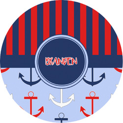 Classic Anchor & Stripes Multipurpose Round Labels - 1" (Personalized)