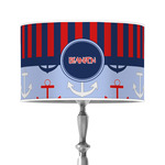 Classic Anchor & Stripes 12" Drum Lamp Shade - Poly-film (Personalized)