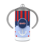 Classic Anchor & Stripes 12 oz Stainless Steel Sippy Cup (Personalized)