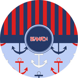 Classic Anchor & Stripes Multipurpose Round Labels - 2" (Personalized)