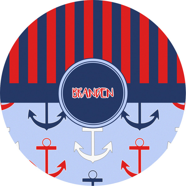 Custom Classic Anchor & Stripes Multipurpose Round Labels - 2" (Personalized)