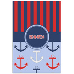 Classic Anchor & Stripes Poster - Matte - 24x36 (Personalized)