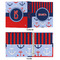 Classic Anchor & Stripes 3 Ring Binders - Full Wrap - 1" - APPROVAL