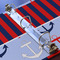 Classic Anchor & Stripes 3 Ring Binders - Full Wrap - 1" - DETAIL