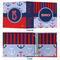 Classic Anchor & Stripes 3 Ring Binders - Full Wrap - 2" - APPROVAL