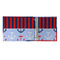 Classic Anchor & Stripes 3 Ring Binders - Full Wrap - 2" - OPEN INSIDE