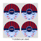 Classic Anchor & Stripes 4" Multipurpose Round Labels - Sheet