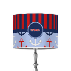 Classic Anchor & Stripes 8" Drum Lamp Shade - Poly-film (Personalized)