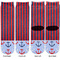 Classic Anchor & Stripes Adult Crew Socks - Double Pair - Front and Back - Apvl