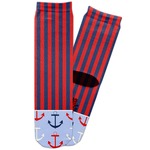 Classic Anchor & Stripes Adult Crew Socks
