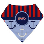 Classic Anchor & Stripes Bandana Bib (Personalized)