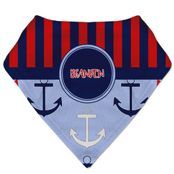 Classic Anchor & Stripes Bandana Bib (Personalized)