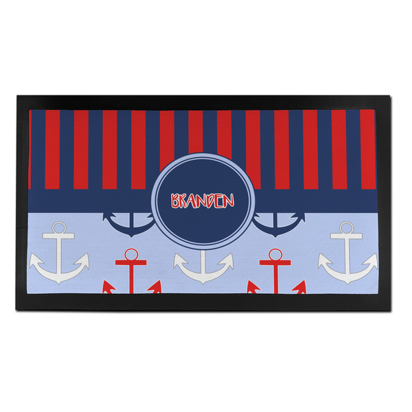 Custom Classic Anchor & Stripes Bar Mat - Small (Personalized)