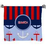 Classic Anchor & Stripes Bath Towel (Personalized)