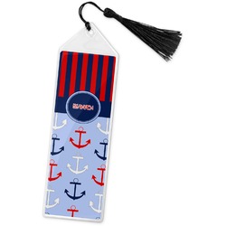 Classic Anchor & Stripes Book Mark w/Tassel (Personalized)