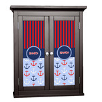 Classic Anchor & Stripes Cabinet Decal - Custom Size w/ Name or Text