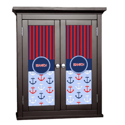 Classic Anchor & Stripes Cabinet Decal - XLarge w/ Name or Text