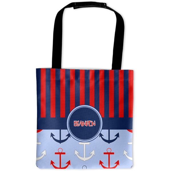 Custom Classic Anchor & Stripes Auto Back Seat Organizer Bag (Personalized)