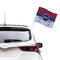 Classic Anchor & Stripes Car Flag - Large - LIFESTYLE