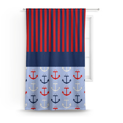 Classic Anchor & Stripes Curtain Panel - Custom Size