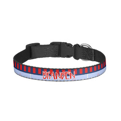 Classic Anchor & Stripes Dog Collar - Large (Personalized)